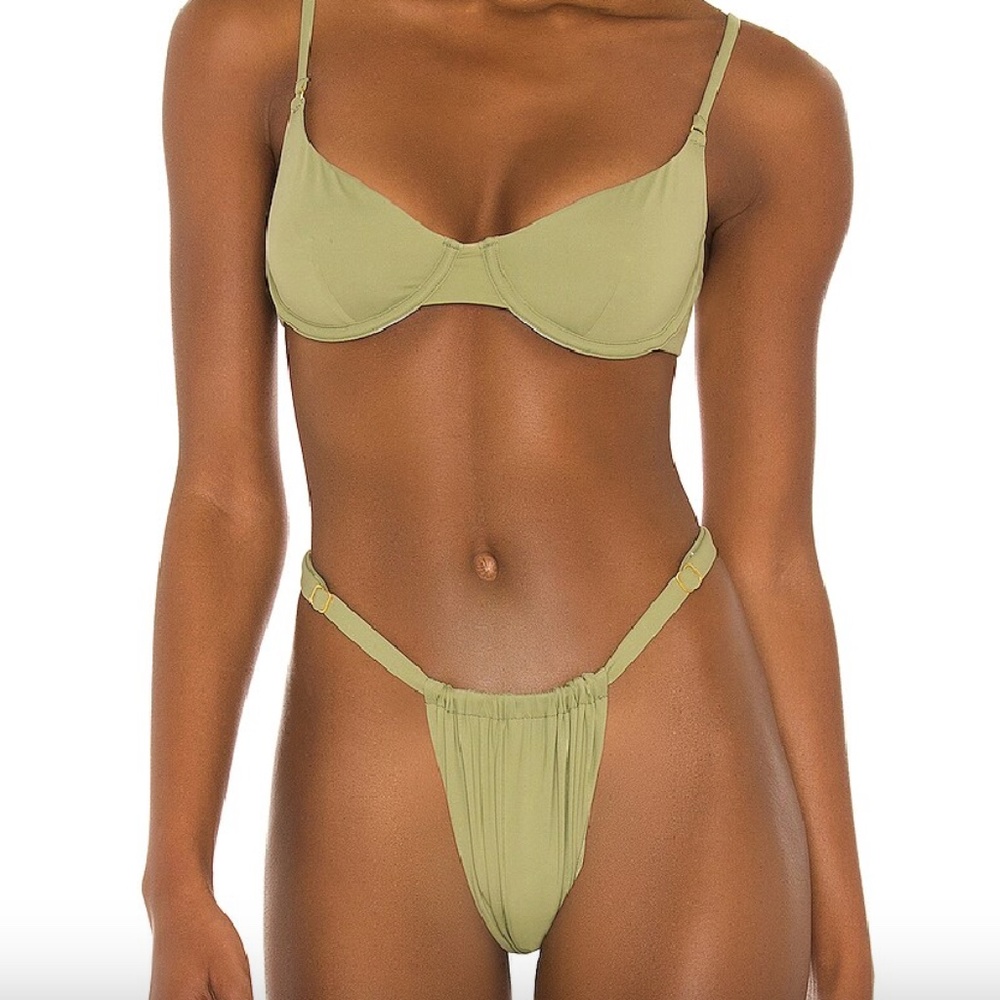 WeWoreWhat Ruched Bikini Bottoms